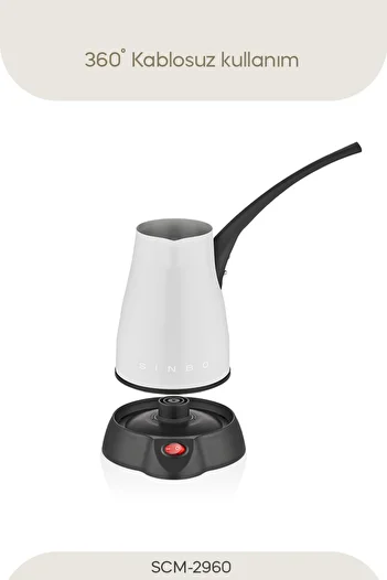 Sinbo Scm-2960 Perla - Blue Turkish Coffee Coffee Pot Machine White