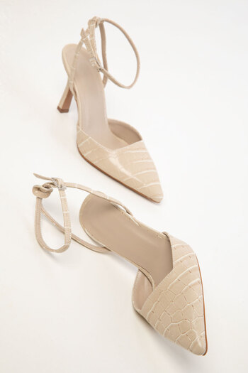 SOHO Beige Krako Women's Classic Heeled Shoes 20339