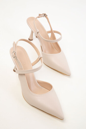 SOHO Beige Women's Classic Heeled Shoes 20405