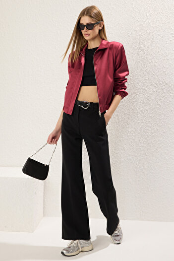 Trendyol Collection Claret Red Regular Fit Coat - Twoss25Mo00021