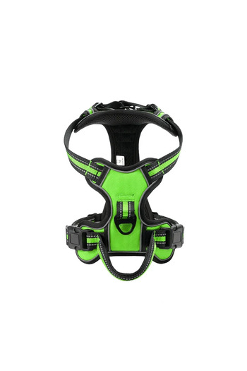 Choice M green Adjustable Nylon Dog Harness Vest Reflective Soft Breathable No Pull Dog Harness Pet Harness
