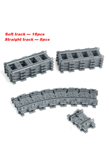 Choice 86215-2 City Creative Trains Flexible Tracks Forked Straight Curved Rails Switch Wholesale Building
