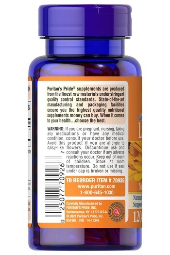 Puritan's Pride Lutein 40mg With Zeaxanthin, Supports Eye Health, 120 Count (Pack of 2)