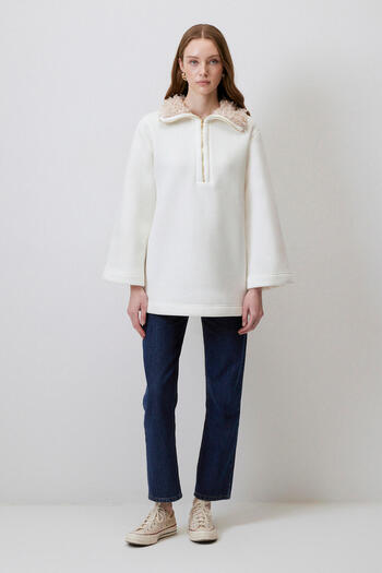 Touché Privé COLLAR PURPLE SWEATSHIRT