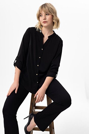 ŞİMAL Women's Hakim Collar Shirt 255239 -