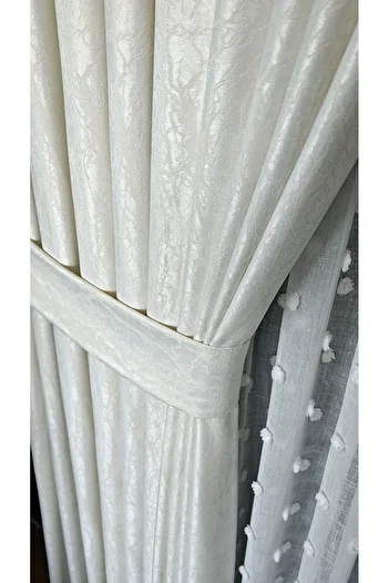 Yuka Textured Marble Pattern Satin Board Background Curtain Luxury Heavy Weight 1/3 Dense Pleated