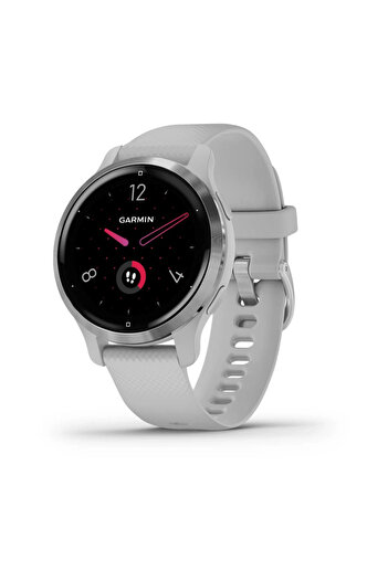 Garmin Venu 2S - 40mm - Silver Stainless Steel Bezel with Mist Grey Case and Silicone Band
