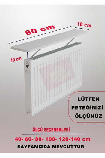 TALAŞTOZUM Beyaz Gümüş Pvc Petek Üstü Tak Çıkar, Uçan Raf & Dresuar Duvar Montajsız Oval Kesim 80 Cm