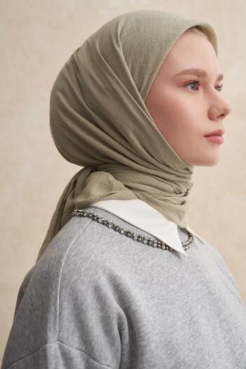 carell Organic Wrinkled Scarf Soft Green