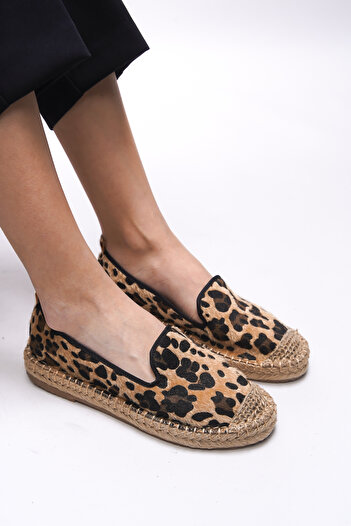 Riccon Leopard Motif Giselnesia Women's Espadrille 00123