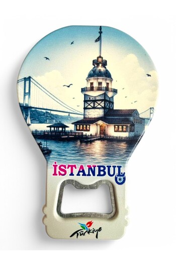 GALATA GIFT Bottle Opener Opener Magnet Balloon Shaped Decorative Soda Soda Opener Maiden's Tower Themed