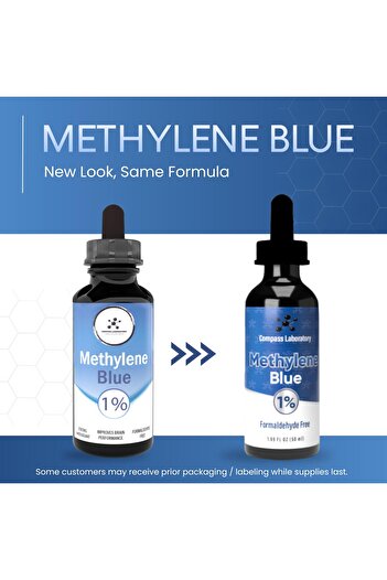 COMPASS LABORATORY Methylene Blue USP Grade, Brain Health Supplement, No Formaldehyde, USA Made (1% 50ml)