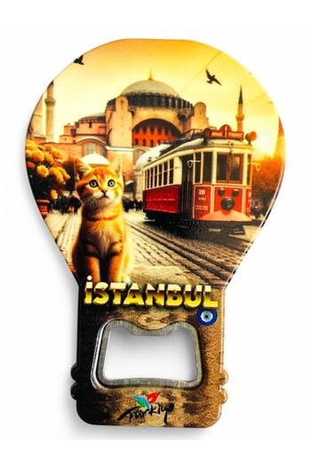 GALATA GIFT Decorative Balloon Angle: Magnetc Soda Gas Angle Galata Tower and Cats