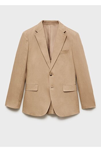 MANGO Man Amalfi %100 keten slim fit blazer ceketi