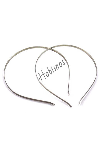 Hobimos 12Pcs 4 mm Nickel Plated Wire Crown - 4mm X 12 cm Unadorned Bridal Crown