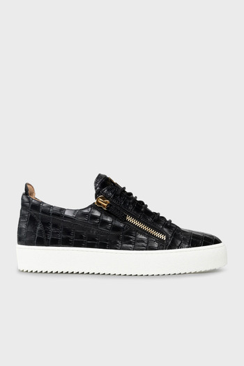 Giuseppe zanotti Logolu Hakiki Deri Kalın Taban Sneaker Ayakkabı Erkek AYAKKABI RU00010