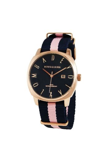 Devota & Lomba Ceas unisex Dl008mspbl-pk-03albastru roz (Ø 42 mm)