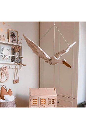 Choice Brown Wall Hanging Swan Plush Stuffed Doll Baby Pillow Fabric Creative Family Bedroom Nursery Room D