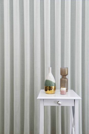 farbateks 3 Layers Pleated Ecru Linen Tulle Curtain