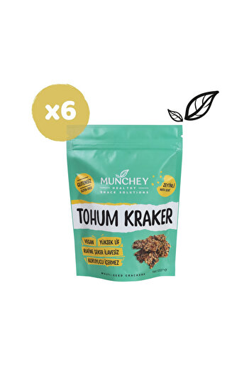 MUNCHEY 100 Gr 6 Pack Olive Seed Crackers