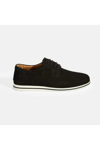 Desa Dionnia Black Men's Leather Casual Shoes