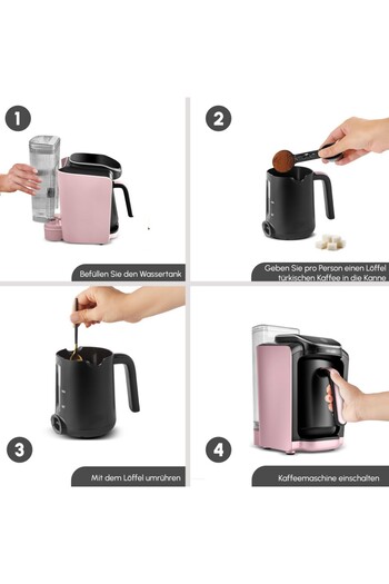 Karaca Hatır Aqua Wassertank Automatische Türkische Kaffeemaschine Rose Gold