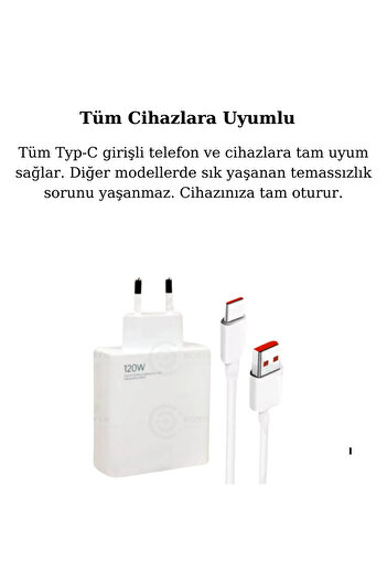 XİRA 120W Turbo Ultra Hızlı Akım Korumalı  Şarj Aleti USB- Type-C Kablo ve Adaptör Şarj Seti