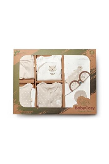 BabyCosy Organic Wear Baby 10-Piece Hospital Discharge Set 100% Organic Cotton Newborn Series - Csy8125