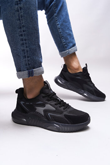 Riccon Frildorr Men's Black Sneakers - 00121774   Smoked