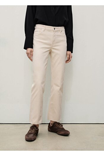 MANGO Woman Sienna Flare Crop Jean Pants