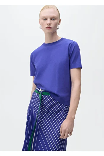 MANGO Woman Short-Sleeved Slim Knitwear Sweater