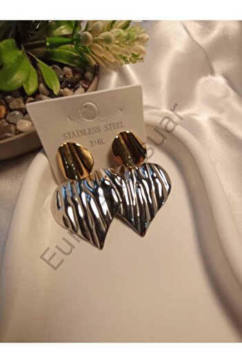 stainless steell Two Colors Big Size Steel Earrings