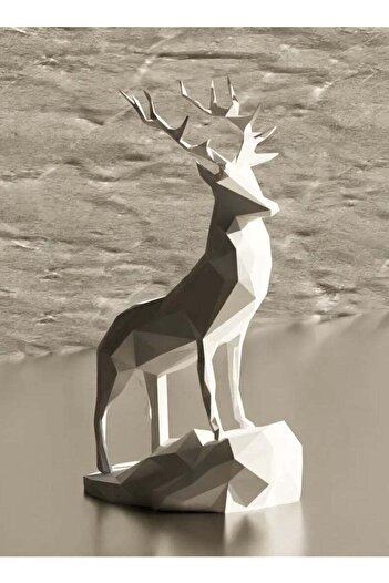 3D Brothers Deer Decoration  Modern Low Poly Design
