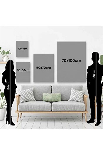 Sanat Tablo Geleneksel Modern Klasik Hat Baskılı Dekoratif Kanvas Duvar Tablosu Nun Yazılı Baskılı