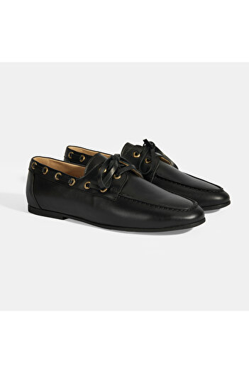 Desa Women's Black Leather Casual Shoes