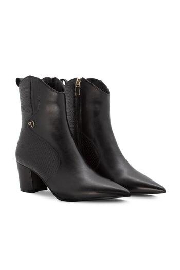 Vario Sıyah Derı Yılan Baskı (BLACK LEATHER SNAKE PRİNT)