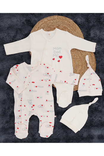 miracool 2-Piece Baby Rompers Set – 100% Cotton + 2 Hats Gift