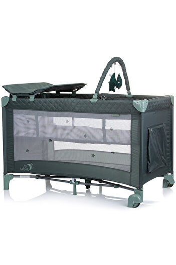 Chipolino Folding Crib With Changing Mat Luna Pastel Green