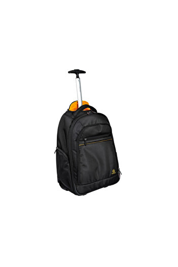 Exacompta Rucsac Laptop 15,6" Cu Roti Si Maner Telescopic, Ideal Ca Bagaj De Mana In Avion, Culoare Negru