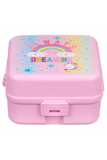 Micostore Children's Compartmented Casserole, Rainbow and Unicorn, 1100 Ml, School Lunch Box, For Lunch
