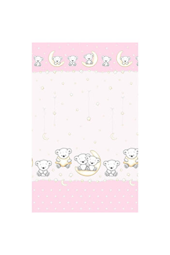 Hubners Crib Bedding Bear On The Crescent Moon 5 Pieces Pink