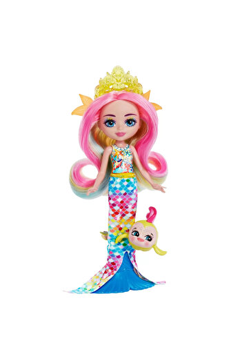 mattel Enchantimals Royal Papusi Si Animalute Radia Rainbow Fish Si Flo