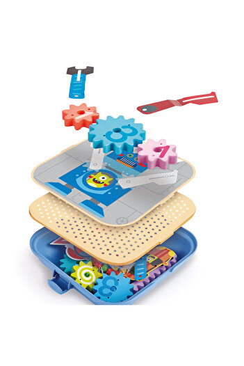 Hape Wooden Toy - Gear Wheel Play Set