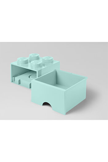 LEGO 2x2 Storage Box With Drawer, Aqua