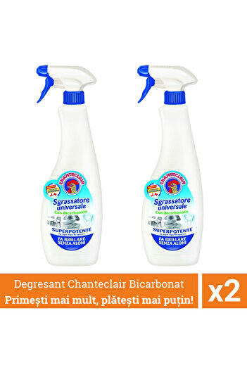 chante clair Promo balení 2 x Chanteclair univerzální odmašťovač s hydrogenuhličitanem, sprej, 600 ml