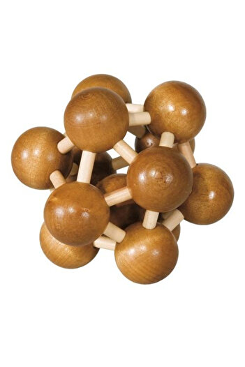 Fridolin Παιχνίδι λογικής Bamboo Wood IQ Atom 3D