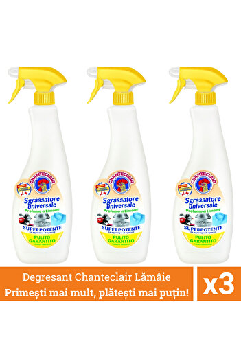 chante clair Promo balení 3 kusů Chanteclair univerzální odmašťovač citron, sprej, 600 ml