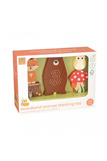 Orange Tree Toys Dřevěná stohovací hračka s lesními zvířátky,