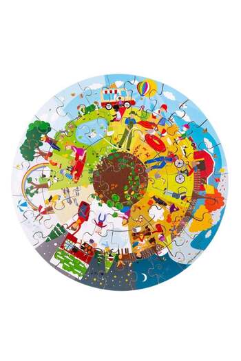 BigJigs Puzzle de podea circular - Anotimpurile