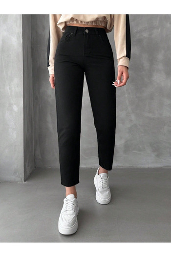 Geppetto A 16454541514   Women's Black Mom Jean
